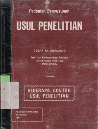 Pedoman penyusunan usul usul penelitian