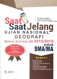 SAAT-SAAT JELANG UJIAN NASIONAL GEOGRAFI SMA/MA 2015/2016